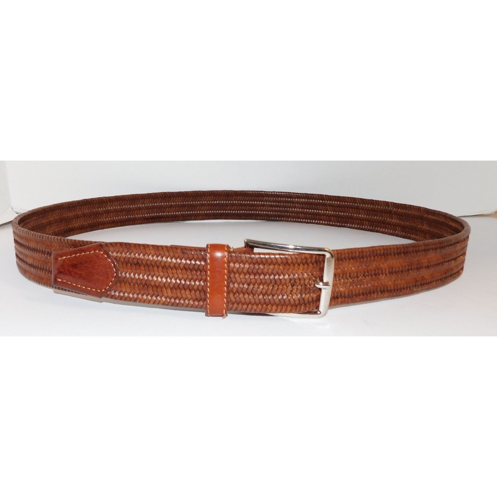 Bill Lavin Soft Collection Men's‎ Braided Leather Belt Size 42 Made In Italy